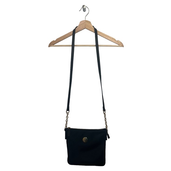 🍯 Tommy Hilfiger Purse black • simple • crossbody • minimalist • vintage • gold - Picture 2 of 7